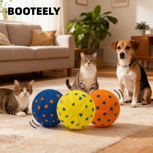 Interactive Automatic Moving Dog Ball, Smart Bouncing and Rotating Toy for Dogs