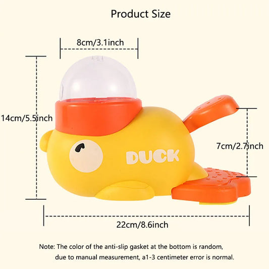 Interactive Yellow Duck Dog Puzzle Feeder, Slow Feeding Treat Dispenser Toy with Anti-Slip Bottom for Dogs, Puppies & Cats