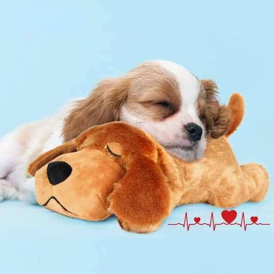 Heartbeat Puppy Plush Toy for Dogs, Durable Snuggle Toy for Comfort, Relaxation & Bedtime - Bond Well Supplies