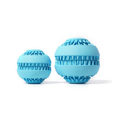 Natural Rubber Treat-Dispensing Dog Toy Ball, Interactive Chew & Teeth-Cleaning Toy for Medium Dogs - Bond Well Supplies