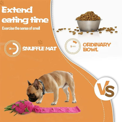 Interactive Dog Snuffle Mat, Treat Puzzle Slow Feeder & Foraging Training Mat, Machine Washable - Bond Well Supplies