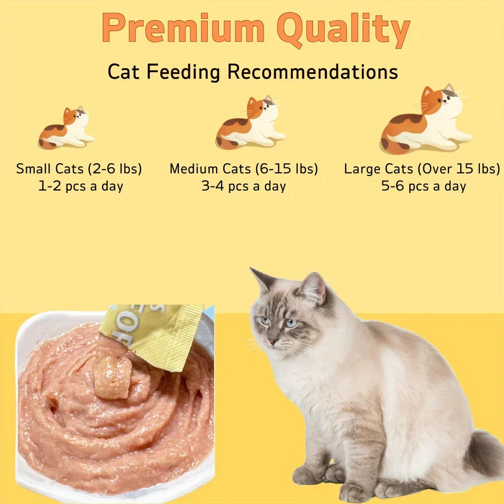 Cat Snack Sticks, 10.58oz Variety Pack with Chicken, Tuna, Rabbit & Salmon Flavors - Bond Well Supplies