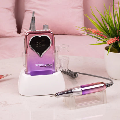 SIMINAIL Rechargeable Nail Drill Machine, 35000RPM Portable Electric E-File with Manicure Bit Set - Bond Well Supplies