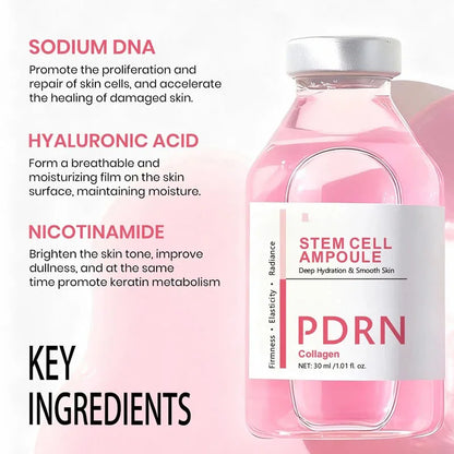 Stem Cell PDRN Ampoule Serum, Collagen Facial Essence for Hydration, Smoother-Looking Skin & Radiance - Bond Well Supplies