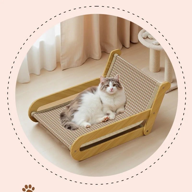 Hemp Rope Cat Scratcher Furniture, Extra-Large Cat Bed & Lounge with Durable Sisal Surface - Bond Well Supplies