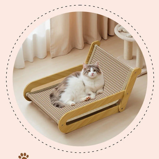 Hemp Rope Cat Scratcher Furniture, Extra-Large Cat Bed & Lounge with Durable Sisal Surface - Bond Well Supplies