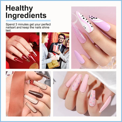Semi-Permanent Gel Nail Polish Kit, 27 Colors with LED Lamp, Base & Top Coat for Home & Salon - Bond Well Supplies