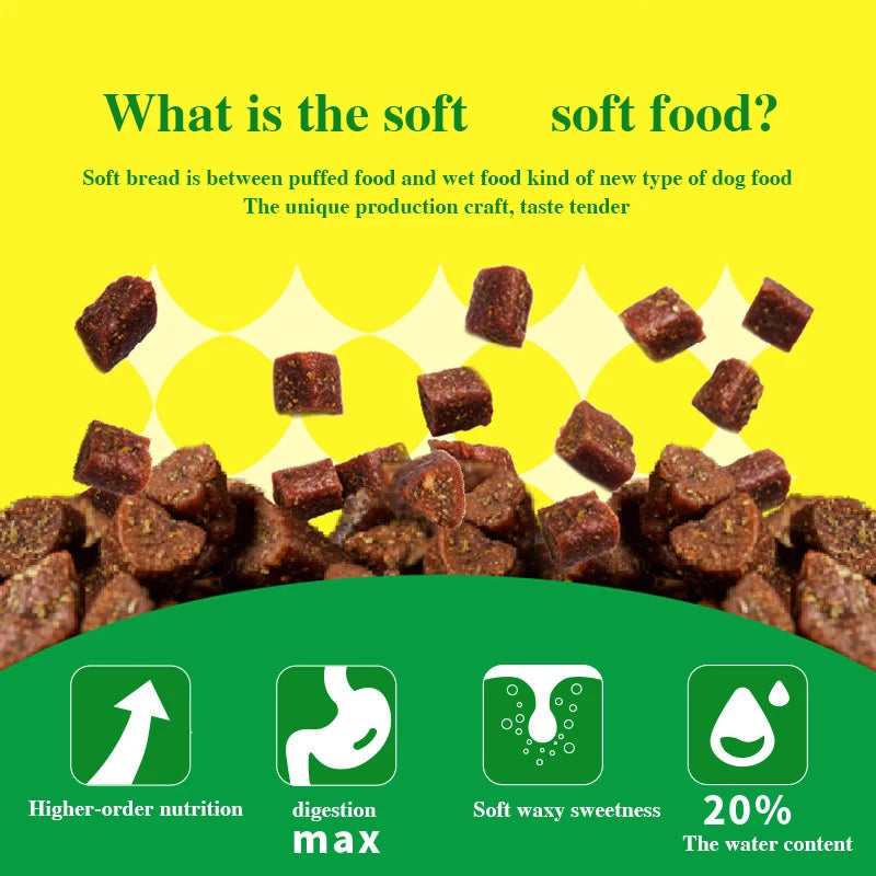 Fresh Soft Dog Food, Double Flavor Meat Recipe for Puppies, Small Breed and Senior Dogs