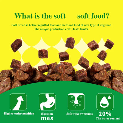 Fresh Soft Dog Food, Double Flavor Meat Recipe for Puppies, Small Breed and Senior Dogs
