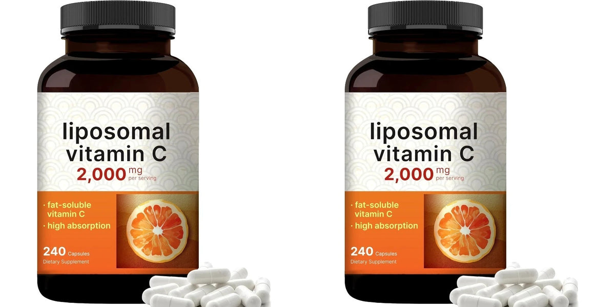 High-Absorption Liposomal Vitamin C 2000mg, Fat-Soluble Capsules, Non-GMO & Gluten-Free, 240 Count - Bond Well Supplies