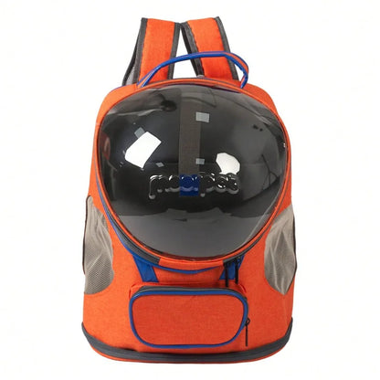 Portable Cat & Dog Backpack Carrier, Foldable Transparent Design with Zipper Closure