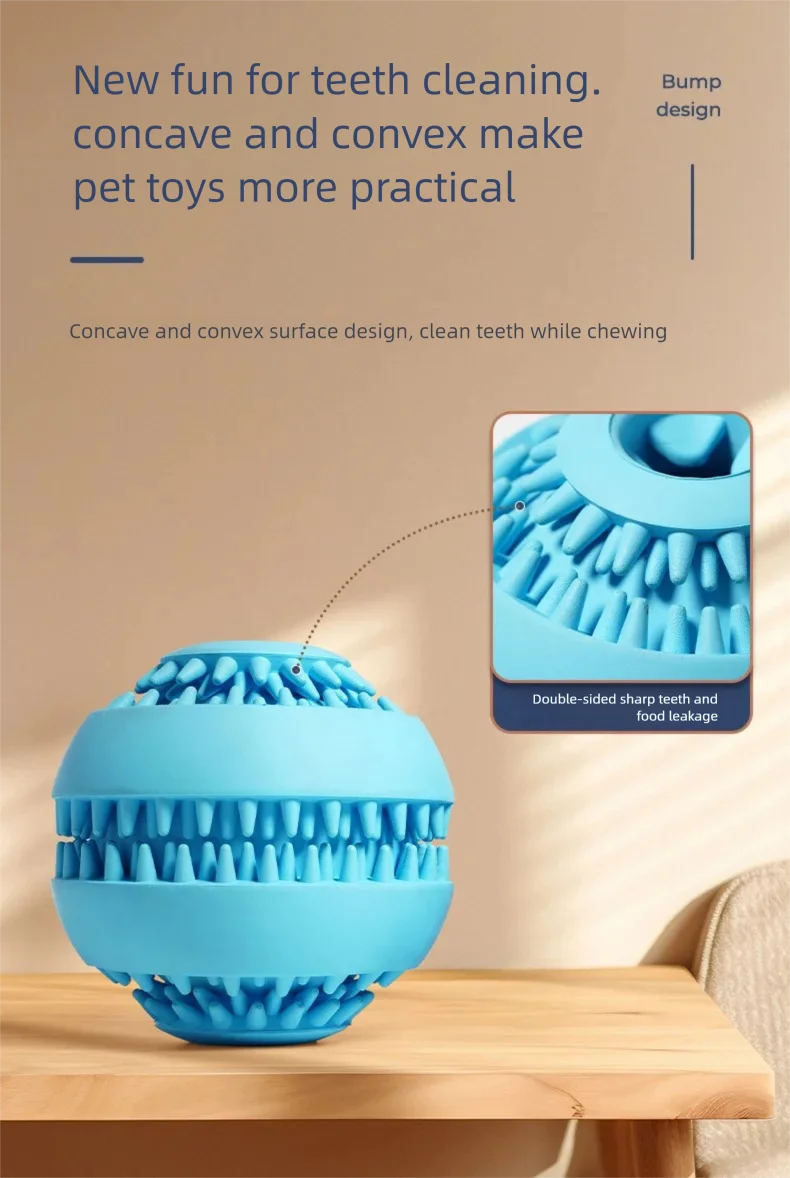 Natural Rubber Treat-Dispensing Dog Toy Ball, Interactive Chew & Teeth-Cleaning Toy for Medium Dogs - Bond Well Supplies