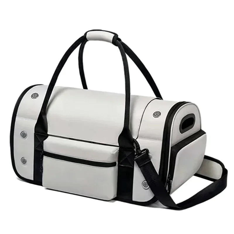 Collapsible Large-Space Pet Carrier, Breathable Oxford Fabric Bag with Multiple Air Vents