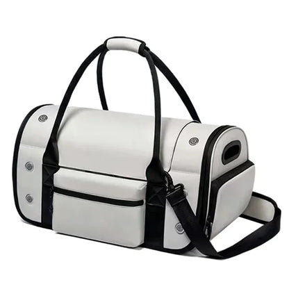 Collapsible Large-Space Pet Carrier, Breathable Oxford Fabric Bag with Multiple Air Vents