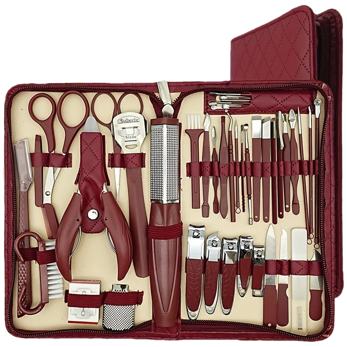 Professional 42PCS Nail Clipper Set, Stainless Steel Cuticle Nippers & Manicure Tools with Storage Case - Bond Well Supplies