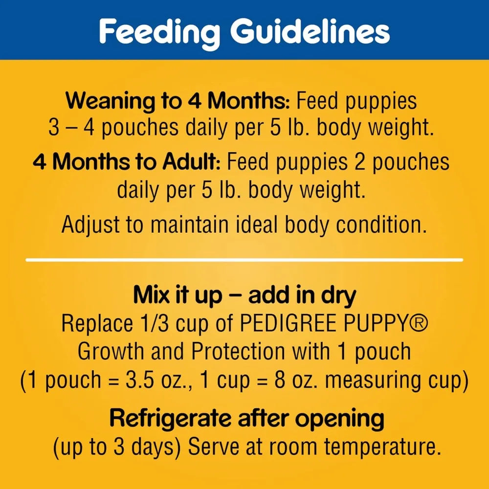 Grain-Free Puppy Wet Dog Food, Variety Pack with Beef & Chicken Liver, Small Bite Formula, 8 Pouches