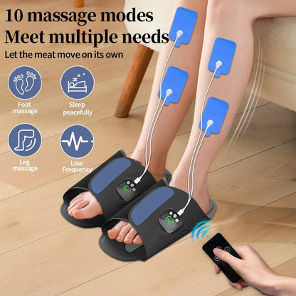 Electric Foot Massager Pad, EMS Muscle Stimulation Device for Foot Relaxation