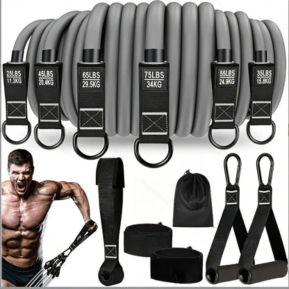 Resistance Strap with Handles, Muscle Training, Strength Building & Home Fitness Exercise Equipment