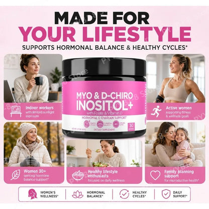 Women's Inositol Capsules, Myo & D-Chiro Inositol 40:1 Ratio with Folate & Vitamin D3, 30 Coun - Bond Well Supplies