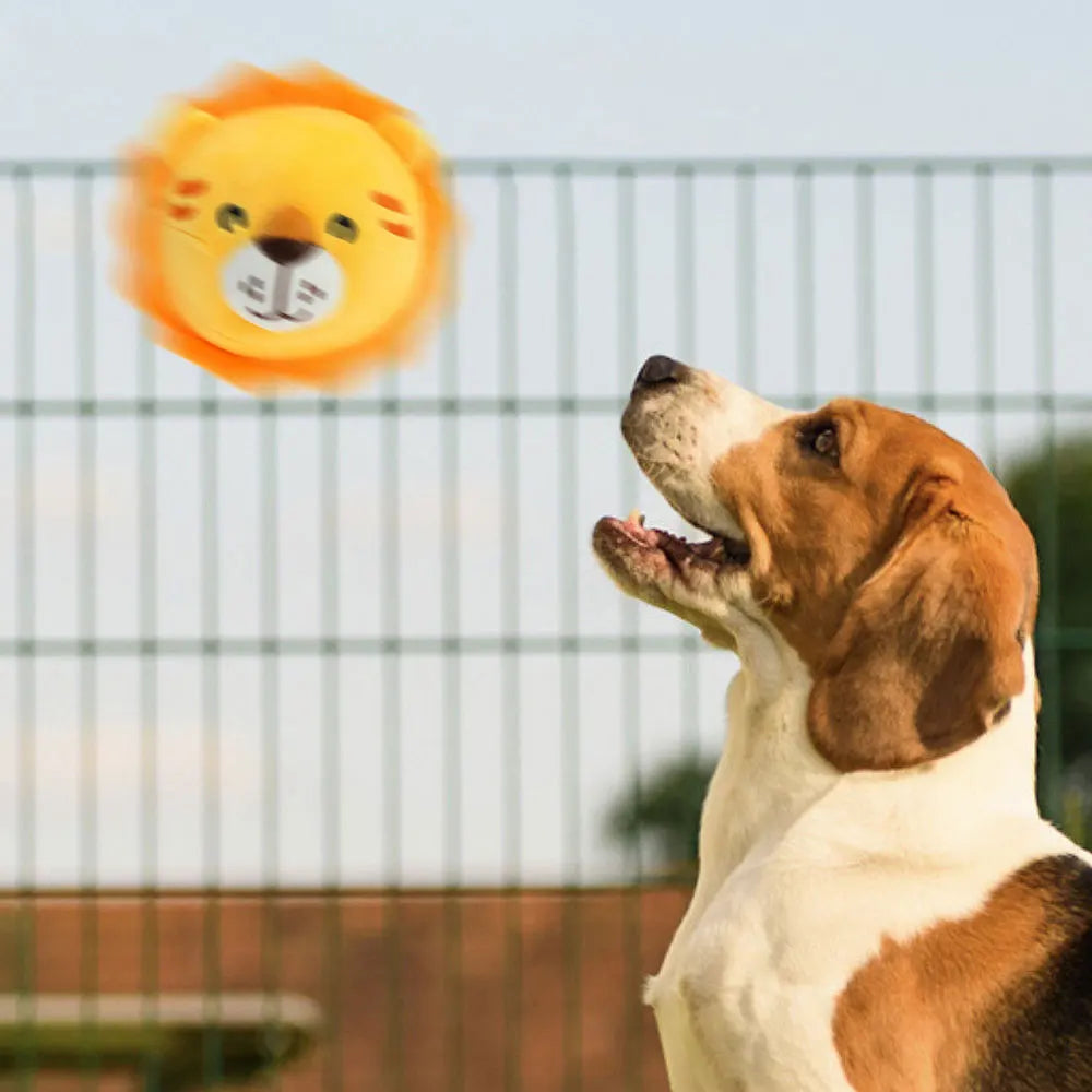 Interactive Moving Plush Ball Toy for Puppies and Dogs with Squeaker Sound