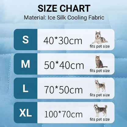 Cooling Pet Pad for Dogs and Cats, Breathable Summer Mat for Indoor and Outdoor Use