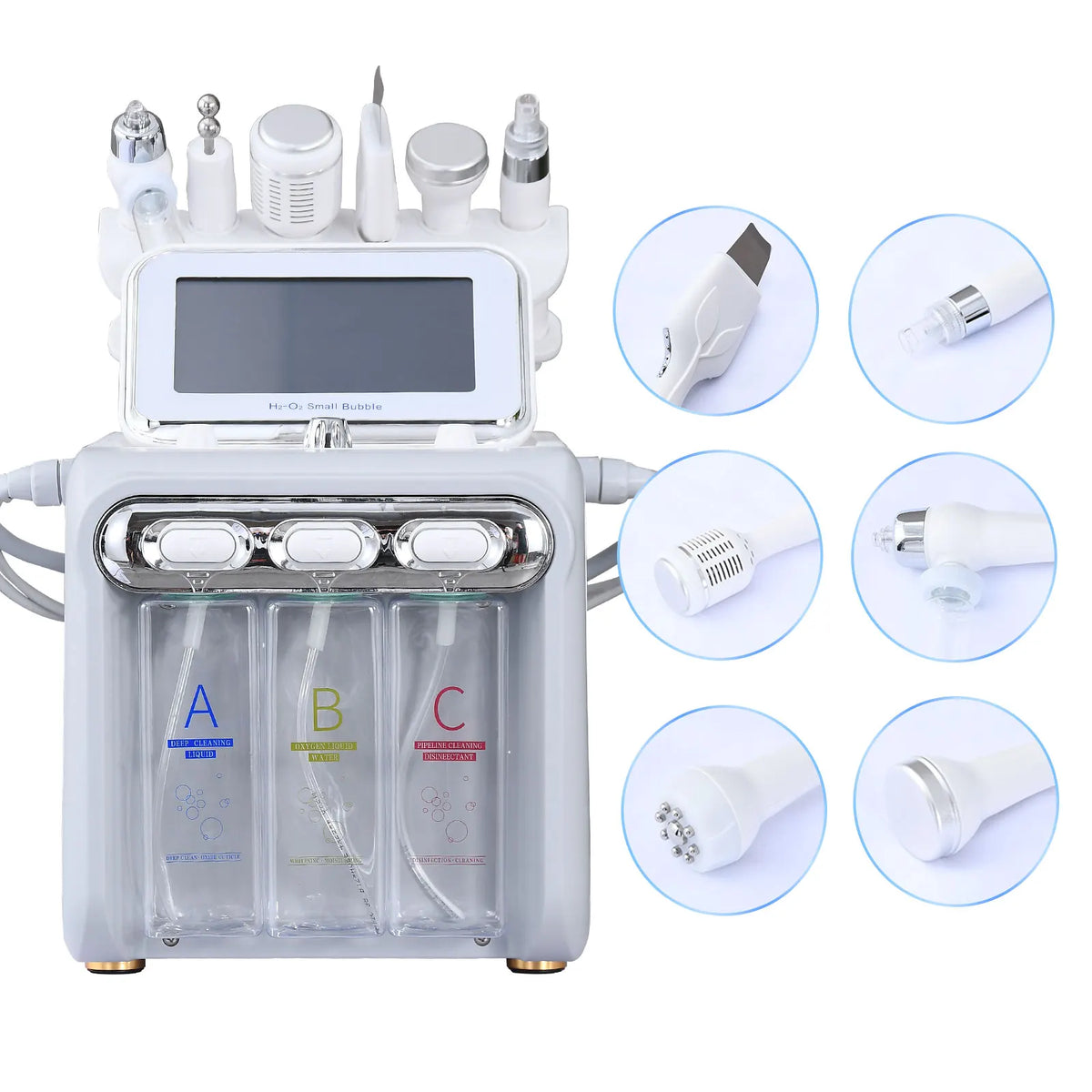 Professional 6-in-1 Aqua Peeling Skin Care Machine, Bubble Oxygen Facial Cleansing Beauty Device - Bond Well Supplies