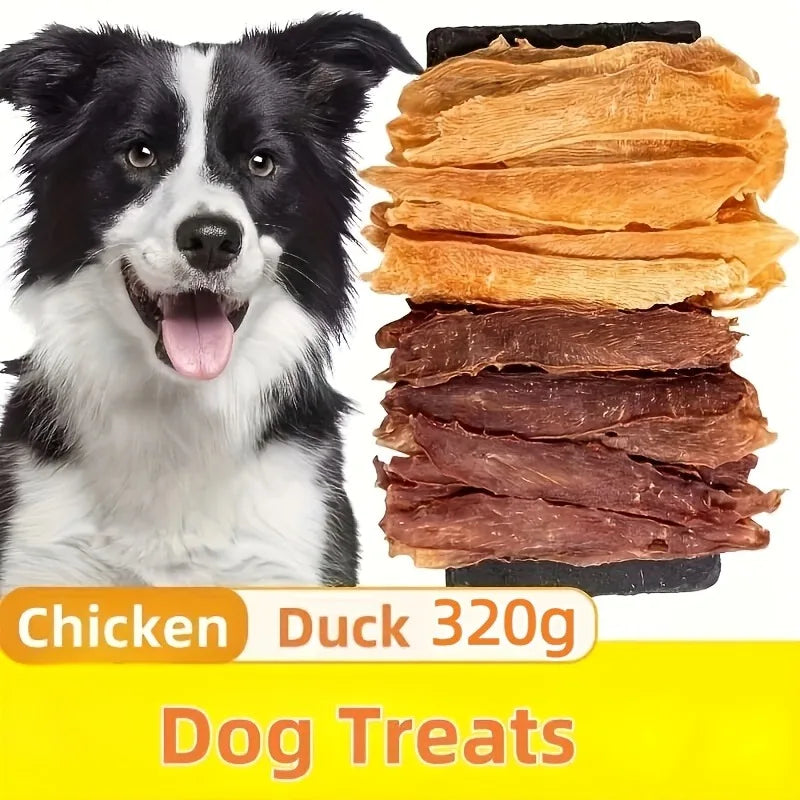 Natural Dried Duck Meat Dog Treats, High-Protein Training Rewards for Small, Medium and Large Dogs