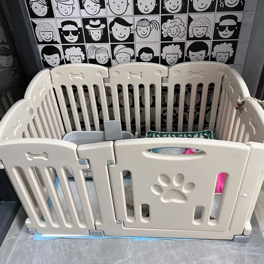 Indoor Pet Fence for Small Dogs, Dog Kennel & Playpen Enclosure with Safety Guard Rails