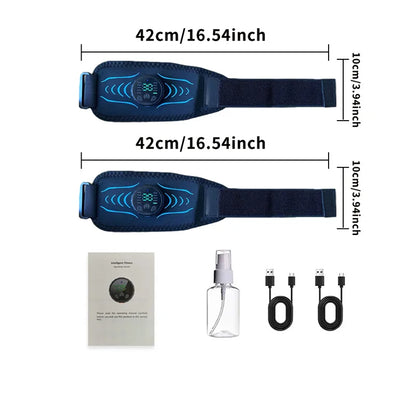 Rechargeable EMS Muscle Toning Belt, Electronic Stimulator for Abdomen, Arms & Body Training