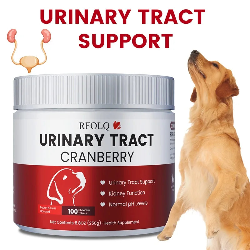 Cranberry Chews for Dogs, Urinary Tract & Bladder Wellness Support - Bond Well Supplies