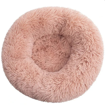 Super Soft Round Dog Bed, Warm Plush Pet House for Medium & Large Dogs, 6 Sizes