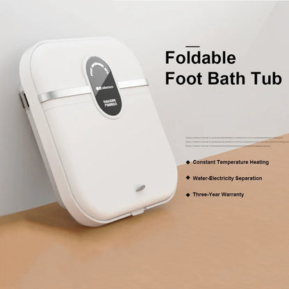 Heated Electric Foot Bath, Automatic Foot Washing & Massage Basin with Constant Temperature, Foldable Foot Spa