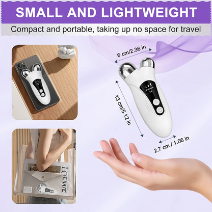 Electric V-Face Lift Device, EMS Microcurrent Facial Roller with LED Light for Skin Care - Bond Well Supplies