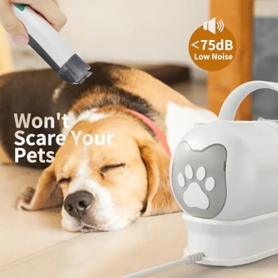 Dog Grooming Vacuum with Pet Clippers, Nail Grinder and Hair Removal Tools for Dogs and Cats