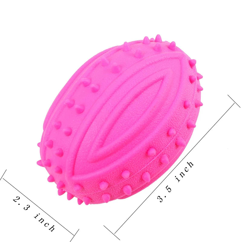 Interactive Hedgehog Dog Chew Ball, Rugby Treat Toy for Puppies & Adult Dogs - Bond Well Supplies