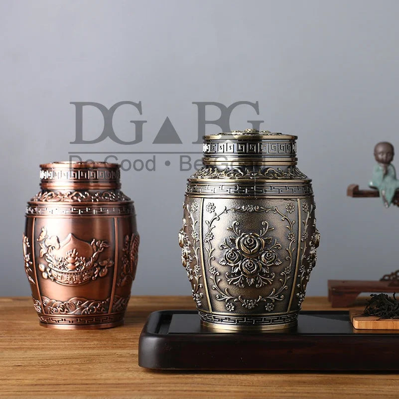 Metal Memorial Cremation Urn, Coffin Box Keepsake for Human, Pet & Small Animal Ashes