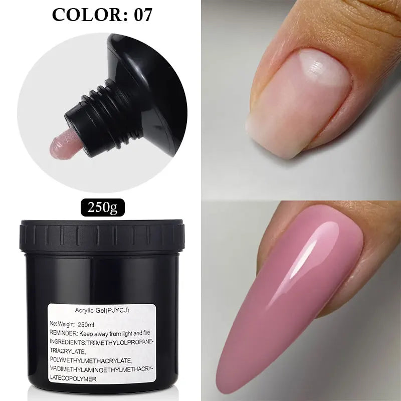MSHARE 250g Builder Nail Gel, Hard Gel for Nail Extensions, French Nail Art and Sculpting