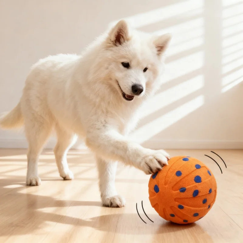 Interactive Automatic Moving Dog Ball, Smart Bouncing and Rotating Toy for Dogs