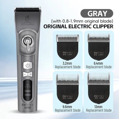 Fenice H100 Cordless Rechargeable Pet Hair Clipper, Low-Noise Dog & Cat Grooming Trimmer