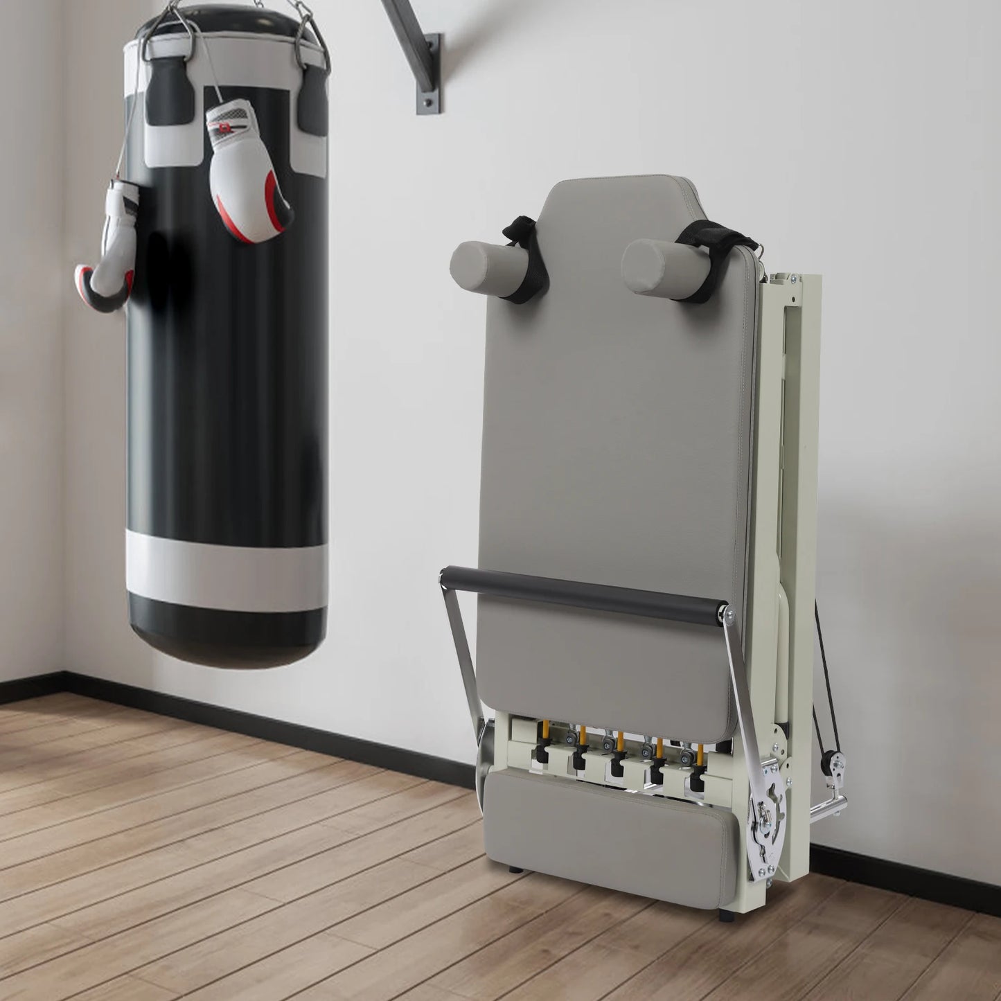 Multifunctional Foldable Pilates Reformer Machine, 120 kg Capacity, Home Yoga & Fitness Exercise Equipment