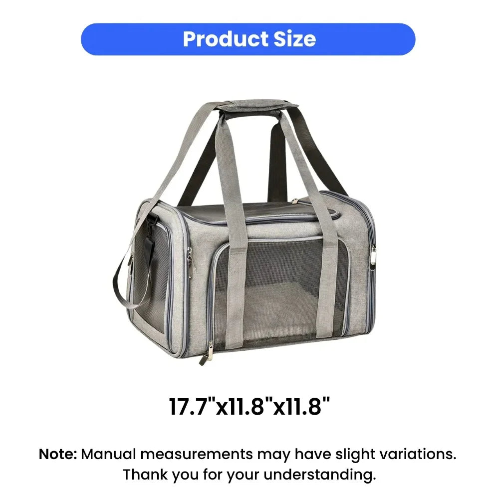 Breathable Mesh Cat Carrier Bag, Portable Shoulder Pet Carrier for Small Dogs and Cats