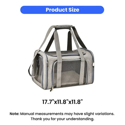 Breathable Mesh Cat Carrier Bag, Portable Shoulder Pet Carrier for Small Dogs and Cats