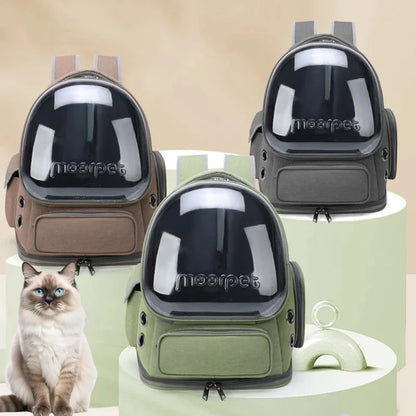 Pet Carrier Backpack for Cats and Small Dogs, Breathable Transparent Travel Bag
