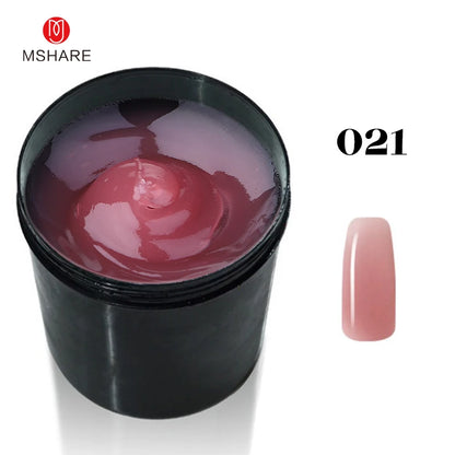 MSHARE 250g Builder Nail Gel, Hard Gel for Nail Extensions, French Nail Art and Sculpting