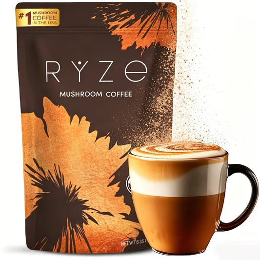 Organic Mushroom Coffee Mix, 6 Adaptogenic Mushroom Blend for Daily Energy, Focus & Digestive Support - Bond Well Supplies