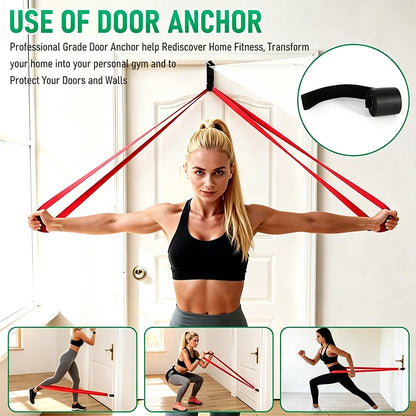 Resistance Training Bands Set, Pull-Up Assist Straps & Leg Exercise Bands for Full-Body Fitness
