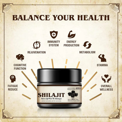 Organic Himalayan Shilajit Resin with Fulvic Acid & Trace Minerals