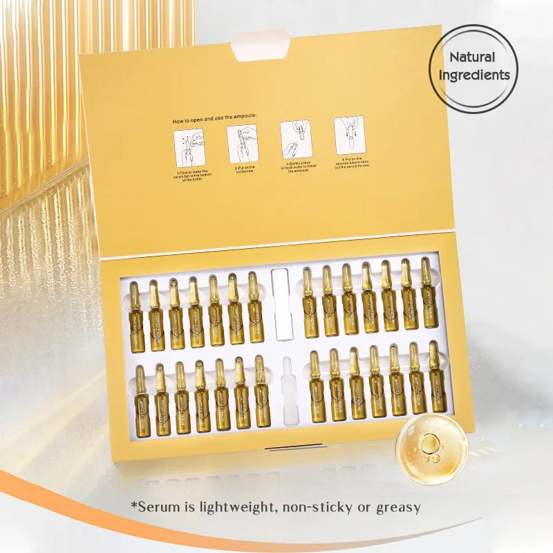 Hydrating Vitamin C Ampoule Serum Set for Daily Facial Skin Care