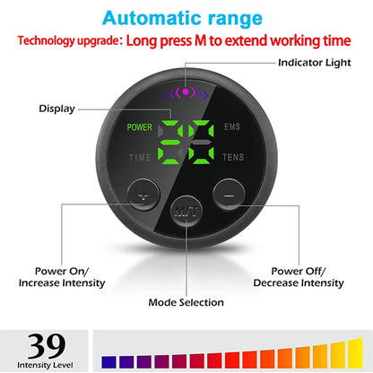 Electronic Abdominal Muscle Stimulator, Rechargeable EMS Training Belt for Core and Home Workouts