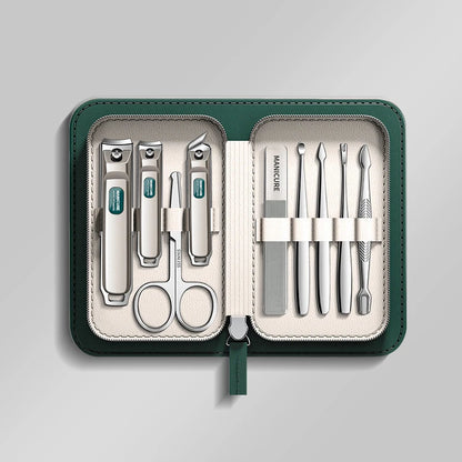 Anti-Splash Nail Clipper Set, 9/11-Piece German-Style Stainless Steel Manicure Kit - Bond Well Supplies